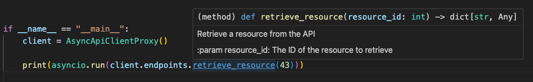 Python Async Proxy - Bad Typehint