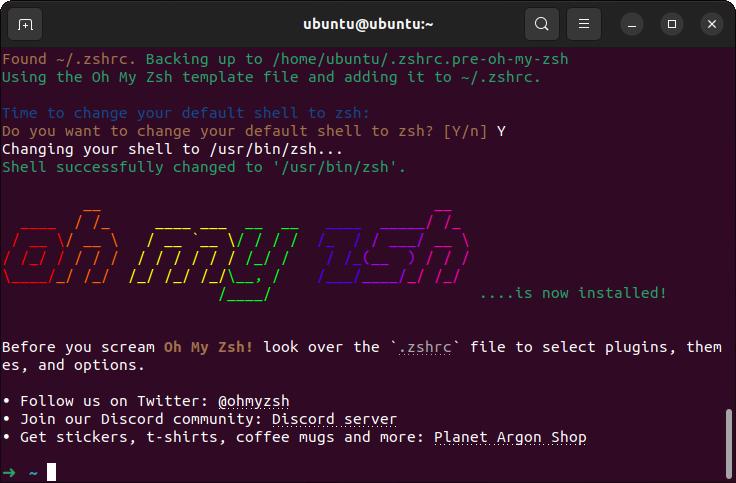 Oh My ZSH Prompt